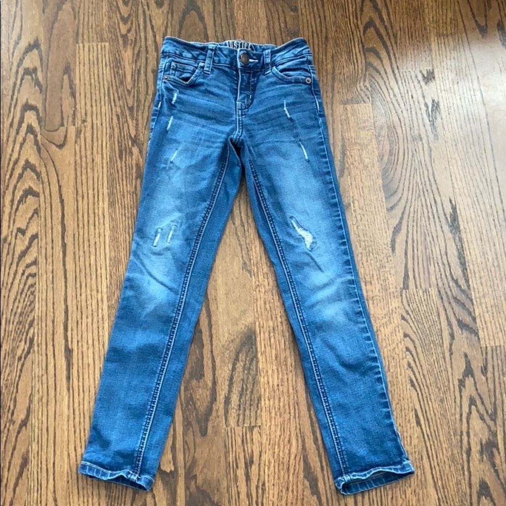 🍭6/$30 Justice Slim Fit Super Skinny Distressed Jeans - 8
